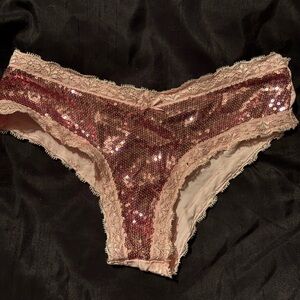Victoria's Secret Pink Sequin Lace Panties